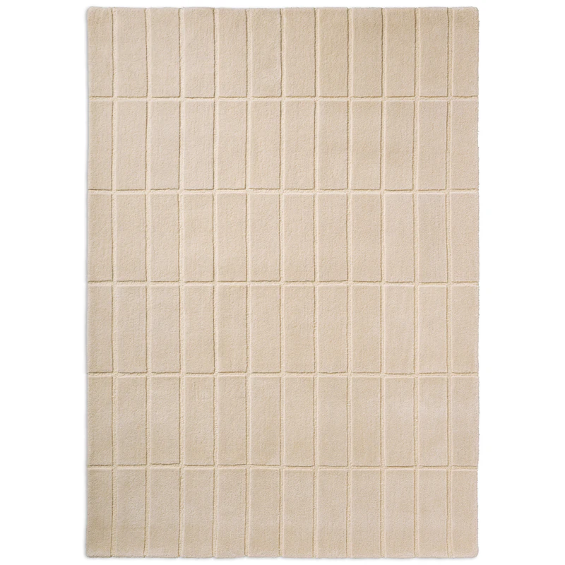 Tiiliskivi Uldgulvtæppe 250x350 cm, Natural White