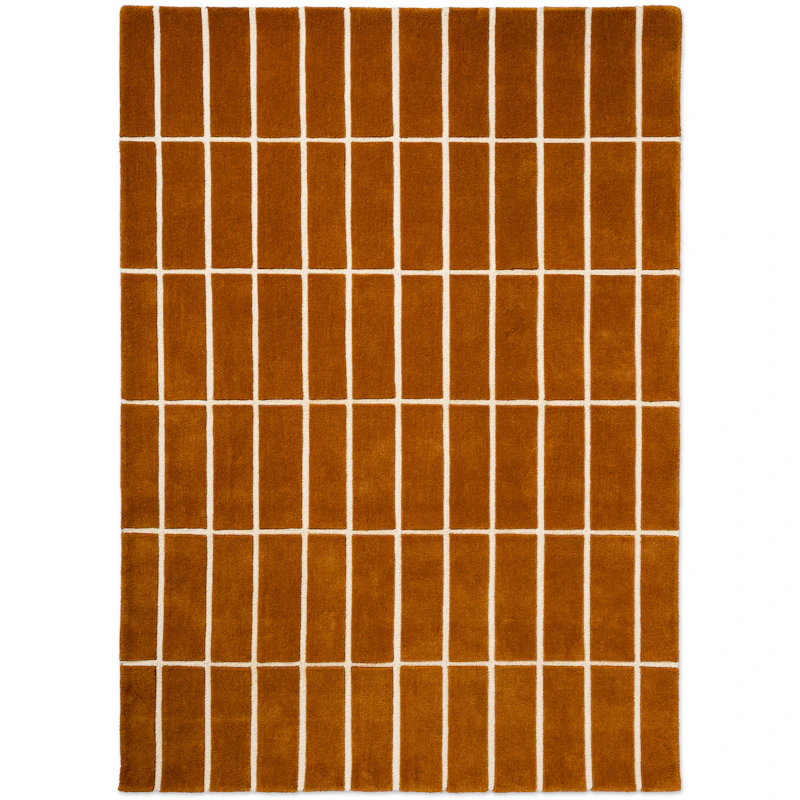 Tiiliskivi Uldgulvtæppe 140x200 cm, Brunt