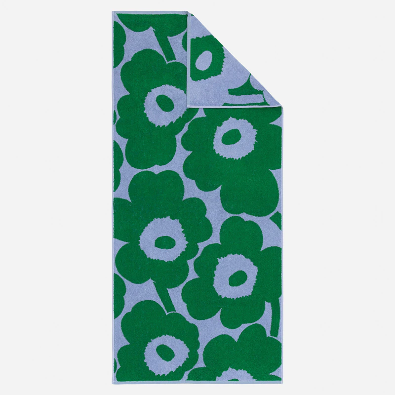 Unikko Badehåndklæde 70x150 cm, Grønt / It Blue