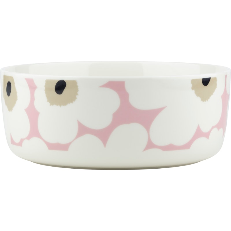 Unikko Skål 1,5 l, Rosa / Sand / Trækulsfarvet