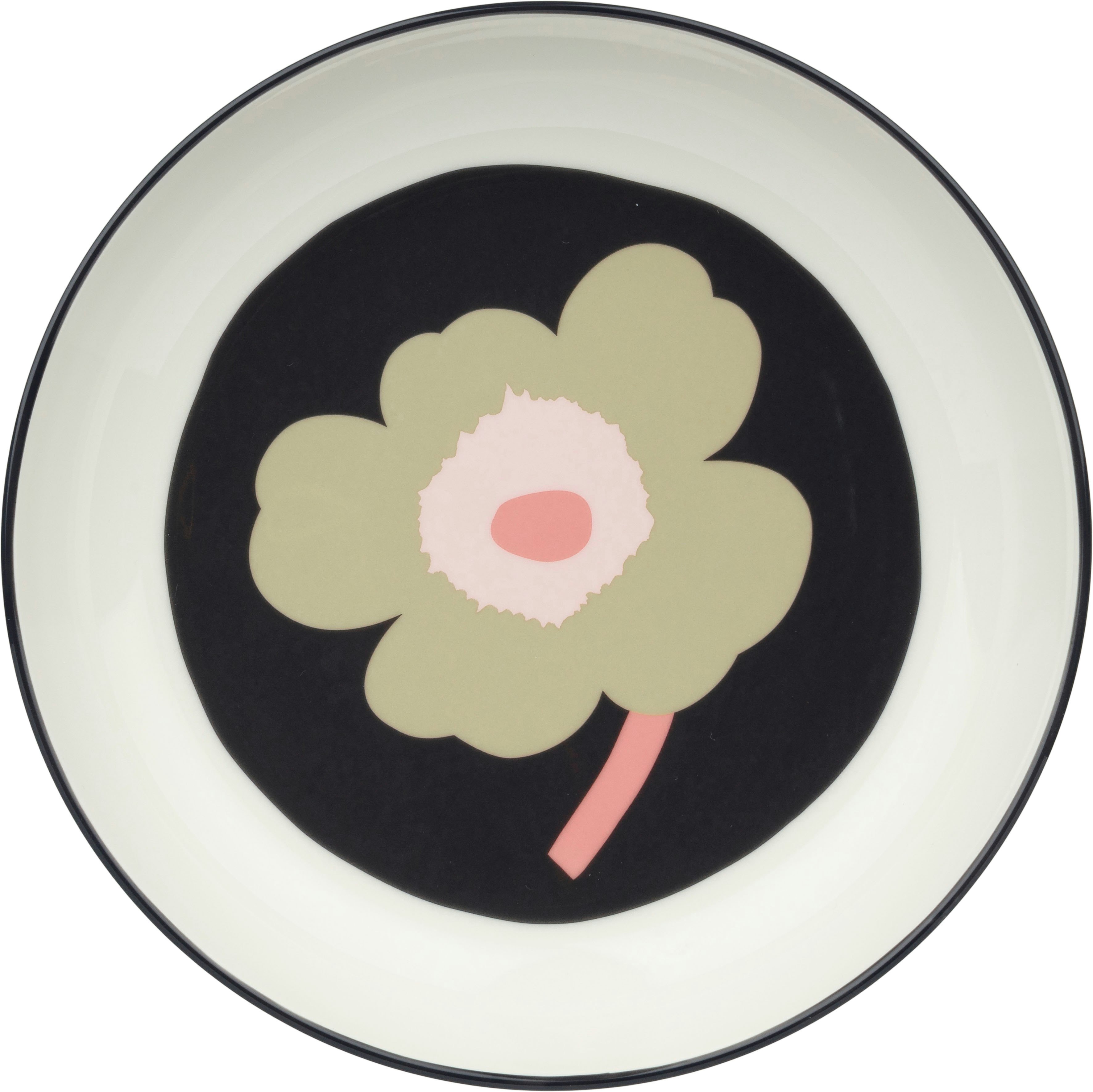 Marimekko Unikko Dyb Tallerken 20,5 Cm Sand / Tr&aelig;kulsfarvet - Pastatallerkner Stent&oslash;j Rosa - 075268-198