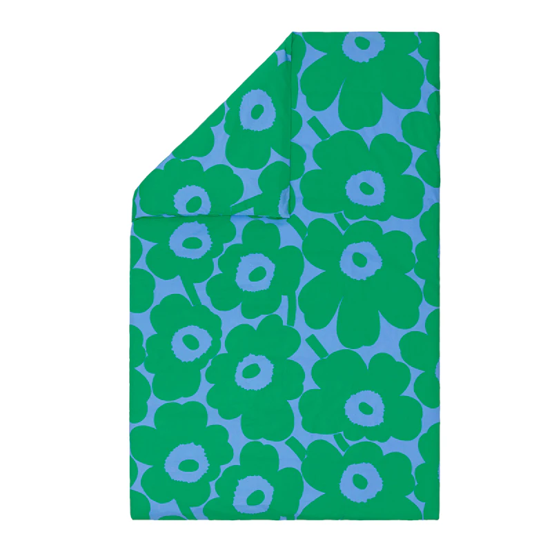 Unikko Dynebetræk 210x150 cm, Grønt / It Blue