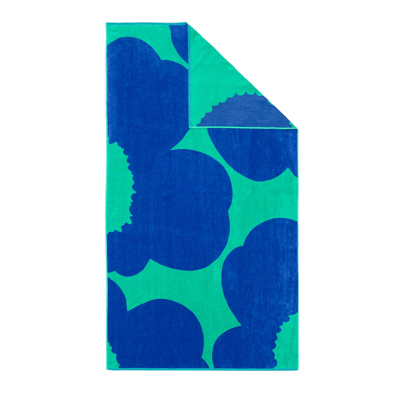Unikko Håndklæde 100x180 cm, Teal Blue