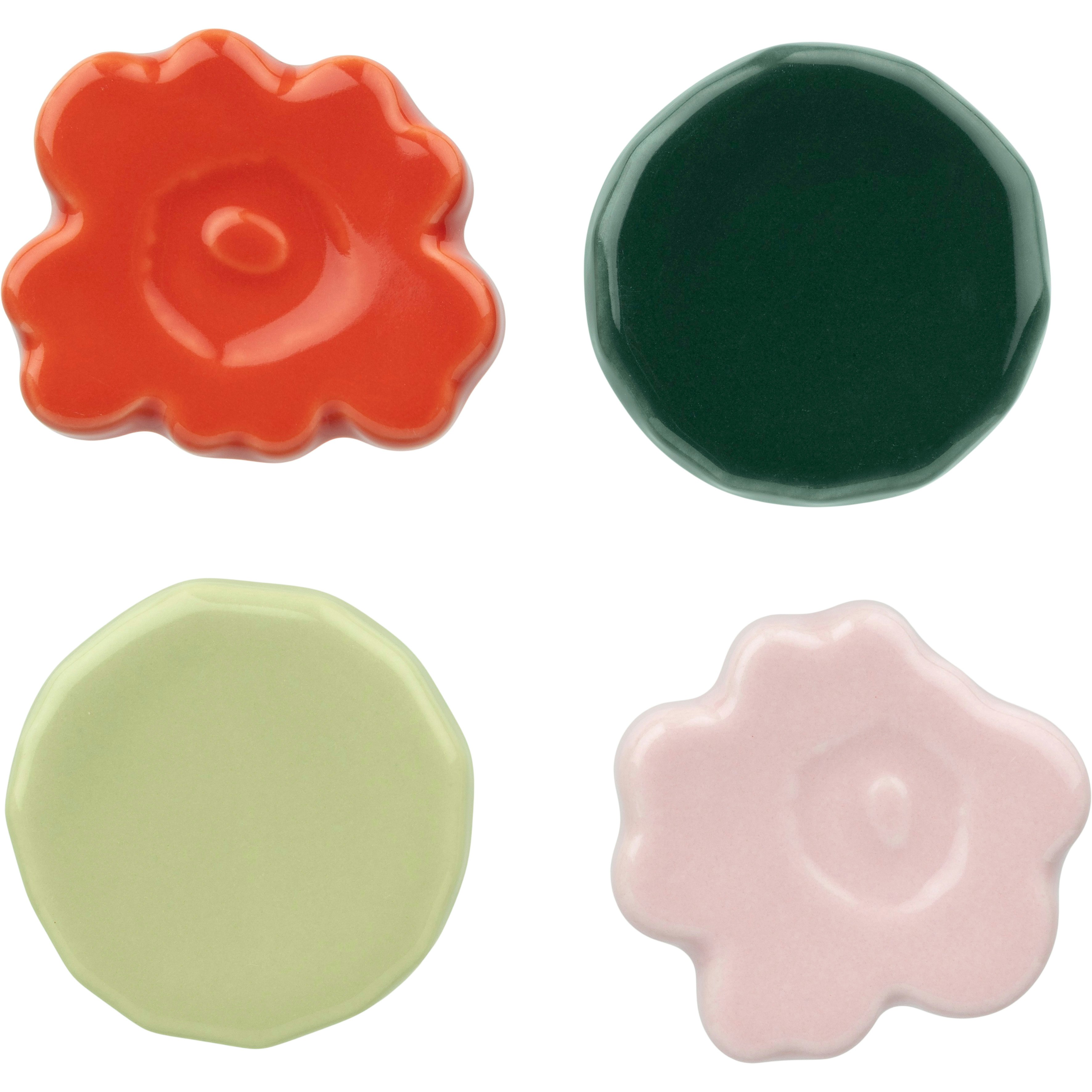 Marimekko Unikko/kivet Stativ Til Spisepinde 4-pak / M&oslash;rkegr&oslash;n / Pear - Asietter Stent&oslash;j Rosa - 075287-363