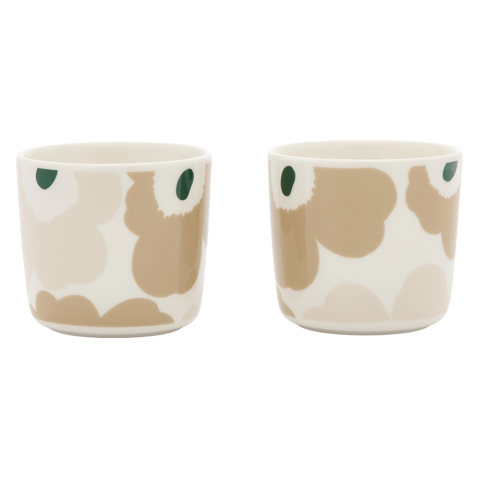 Marimekko Unikko Kop 20 Cl 2-pak Light Sand - Kaffekopper Stent&oslash;j Hvid - 076016-186