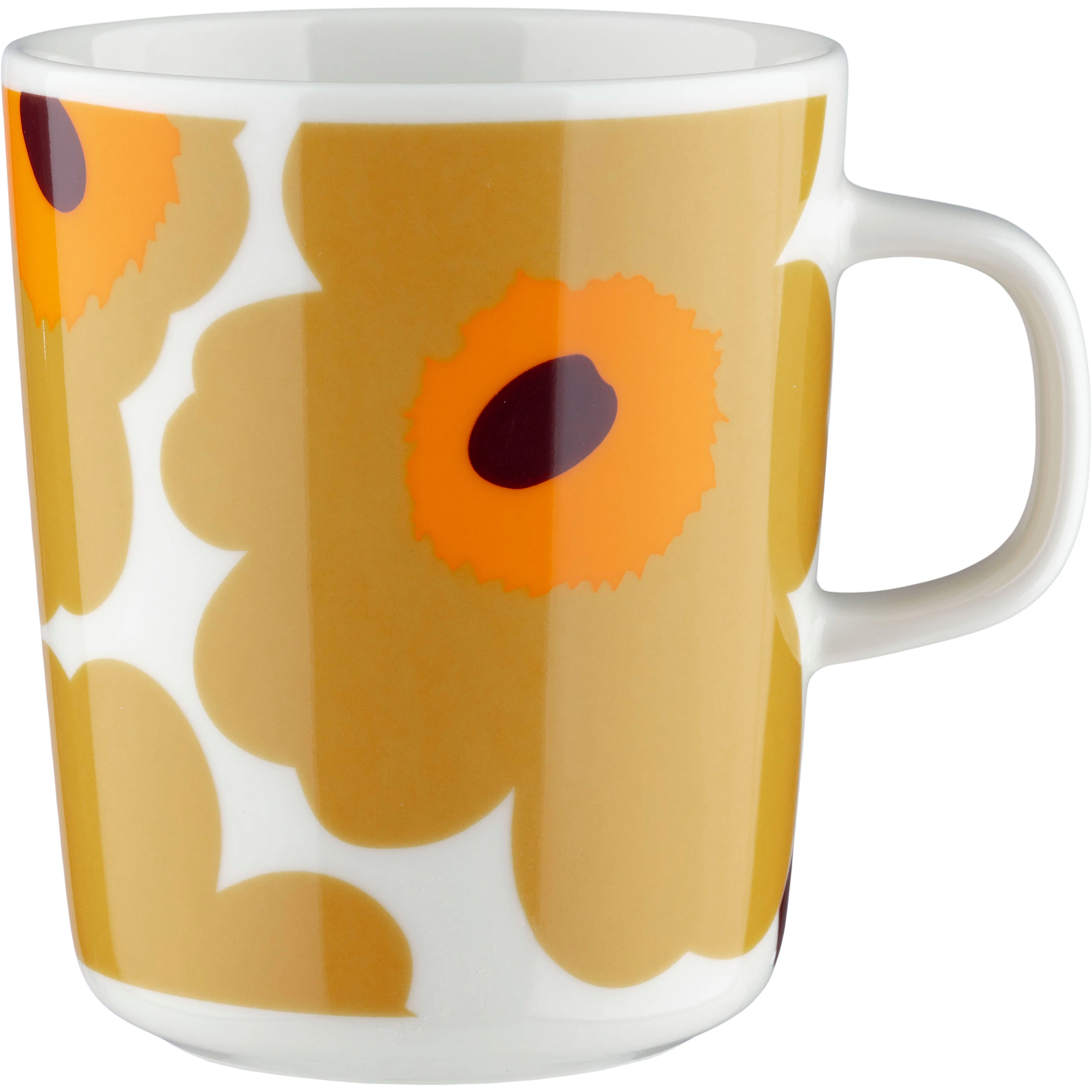Marimekko Unikko Krus 25 Cl 2-pak t / Caramel - Kaffekopper Stent&oslash;j Hvid - 074952-182