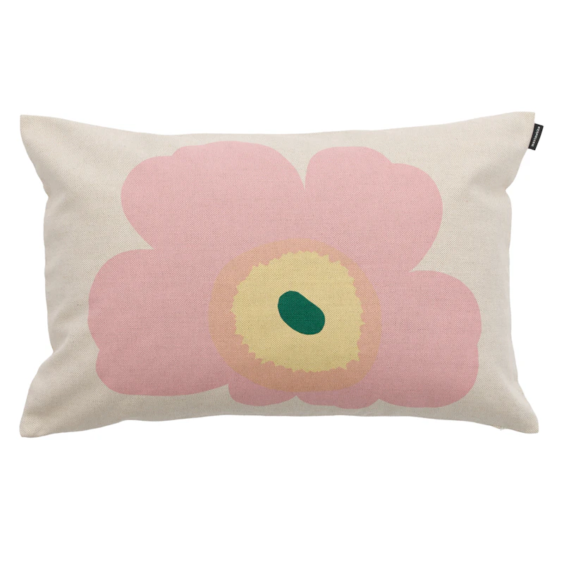 Unikko Pudebetræk 40x60 cm, Rosa / Kastanje / Lysegult
