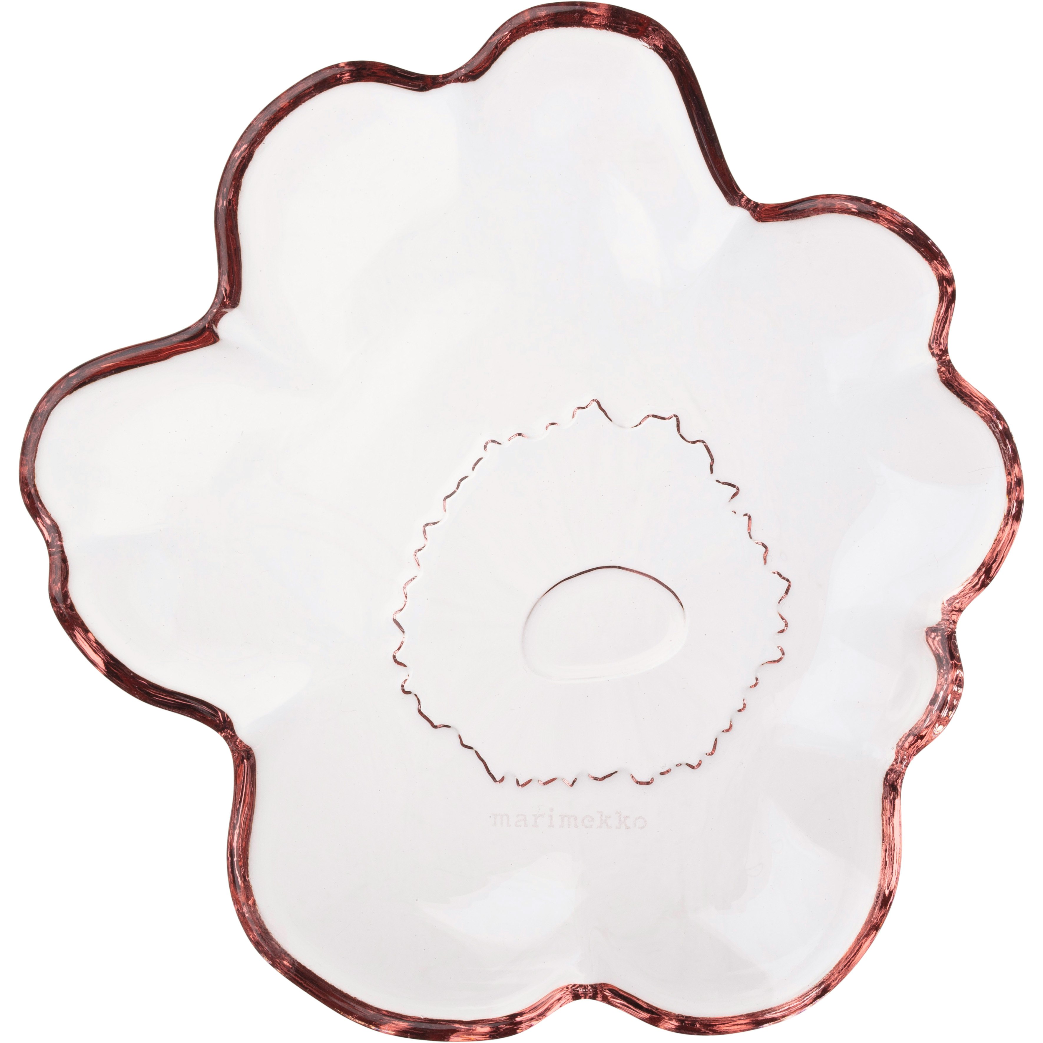 Marimekko Unikko Shape Tallerken 13 Cm - &oslash;vrige-tallerkner-fad Glas Rosa - 075467-300