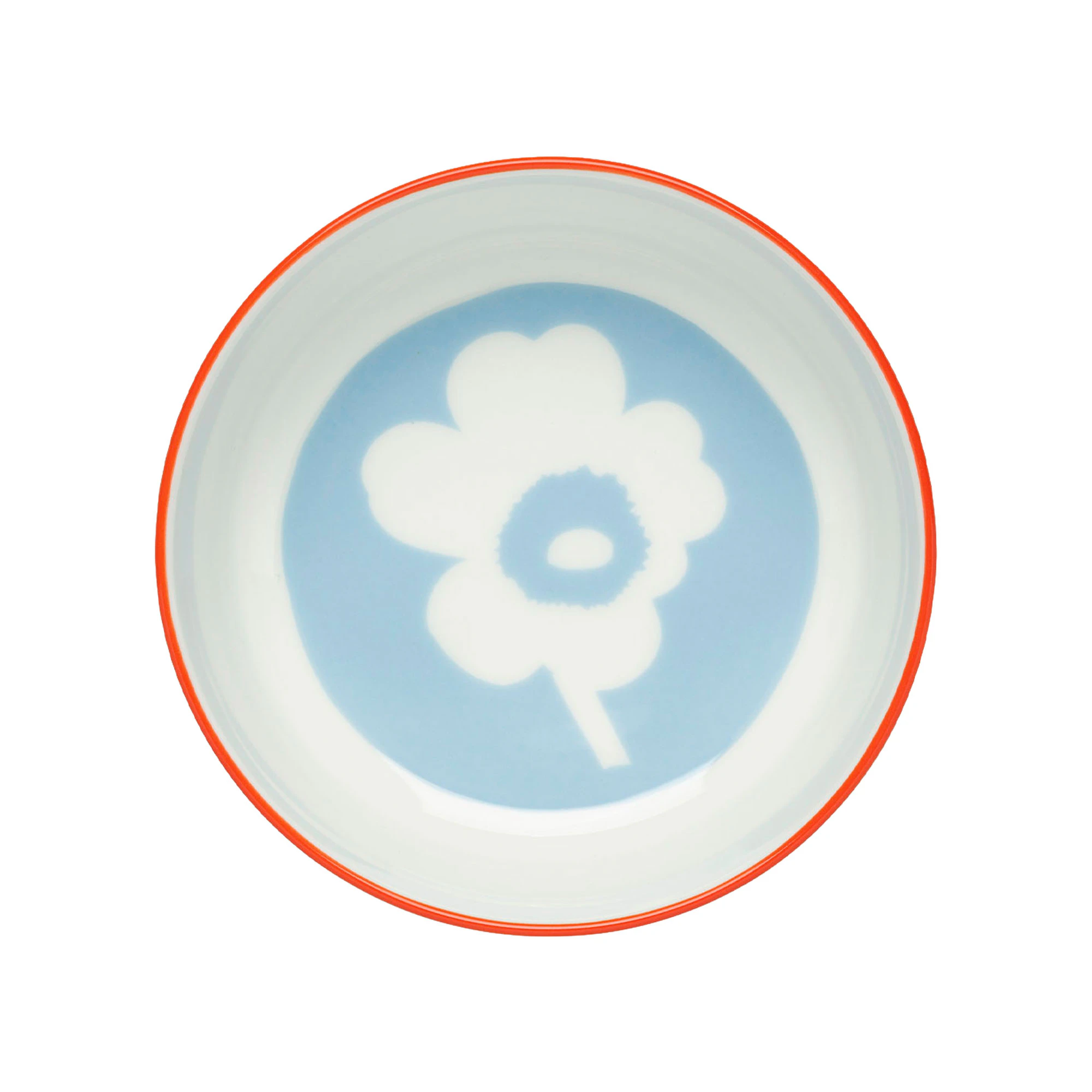 Marimekko Unikko Sk&aring;l 40 Cl - Dybe tallerkner Stent&oslash;j All White - 075413-153