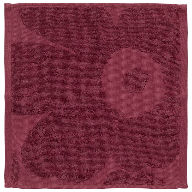 Unikko Towel Ansigtshåndklæde, 32x32 cm Bourgogne