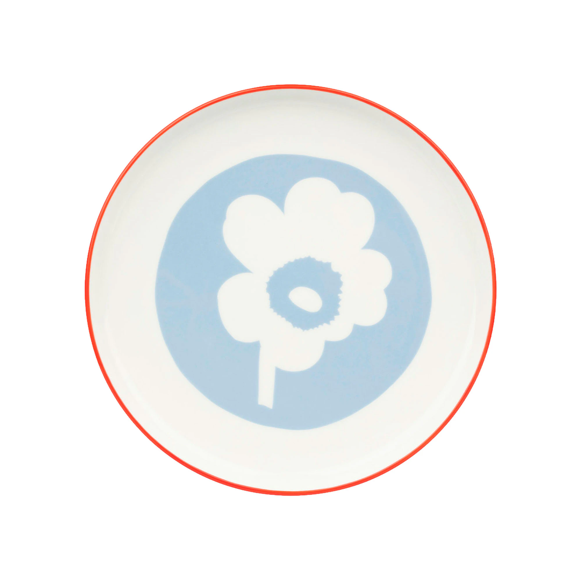 Marimekko Unikko Tallerken 20 Cm - Asietter Stent&oslash;j All White - 075415-153