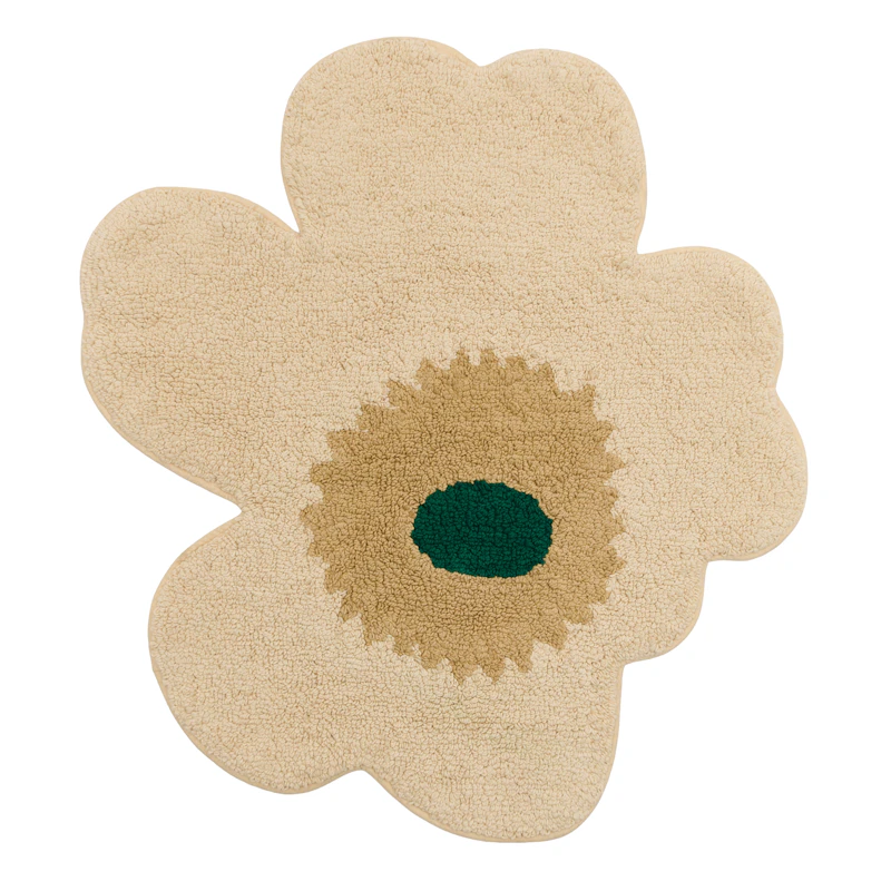 Unikko Badekarsmåtte 73X74 cm, Offwhite / Muldvarpebrun