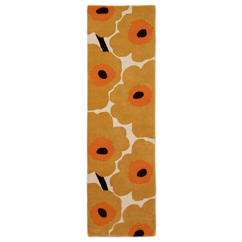Unikko Uldgulvtæppe 70x245 cm, Honey