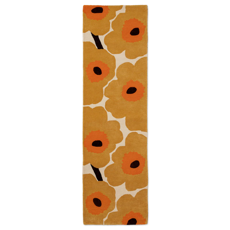 Unikko Uldgulvtæppe 80x300 cm, Honey