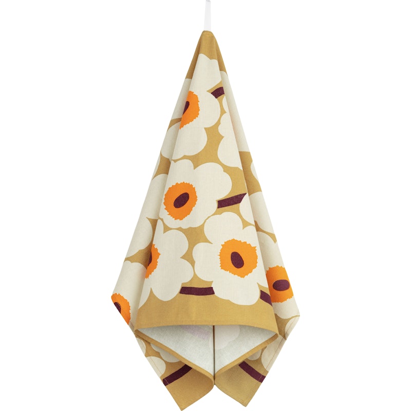 Unikko Viskestykke 47x70 cm, Cream / Caramel / Warm Orange