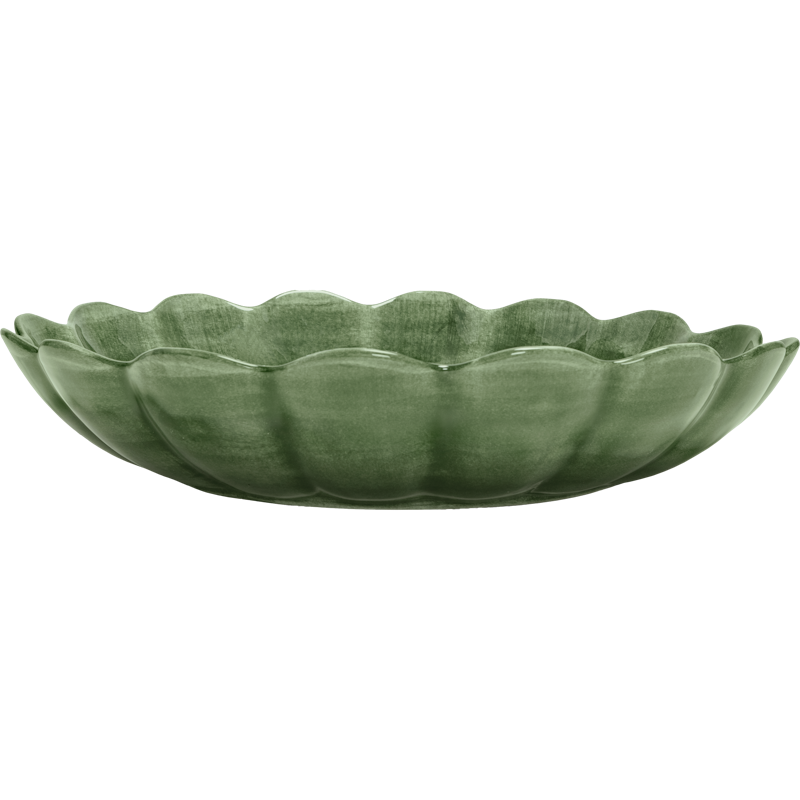 Oyster Skål 31 cm, Skovgrøn