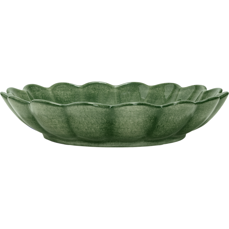 Oyster Skål 24 cm, Skovgrøn