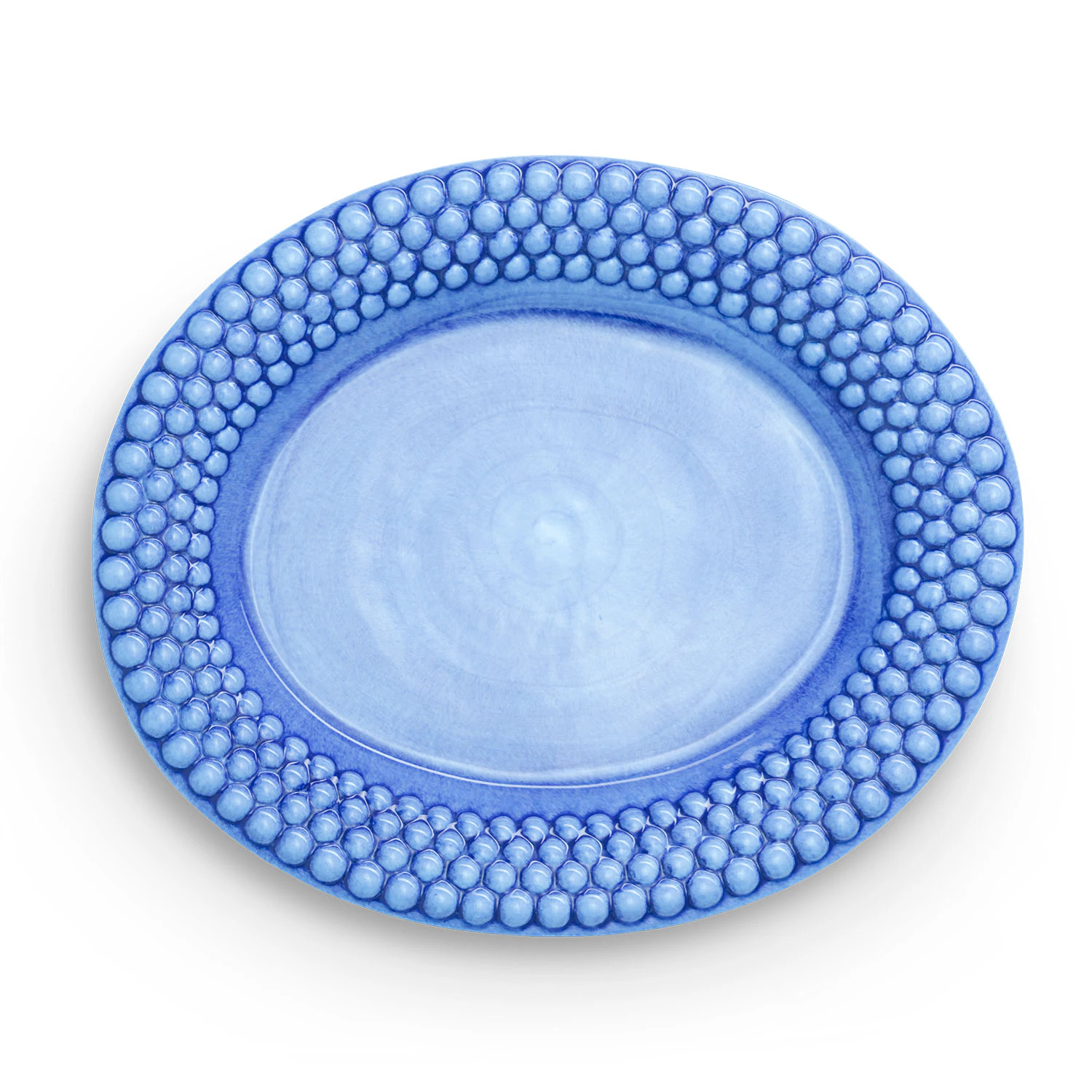 Mateus Bubbles Fad Ovalt 35cm - Serveringsfad Keramik Lysebl&aring; - EBOS51B
