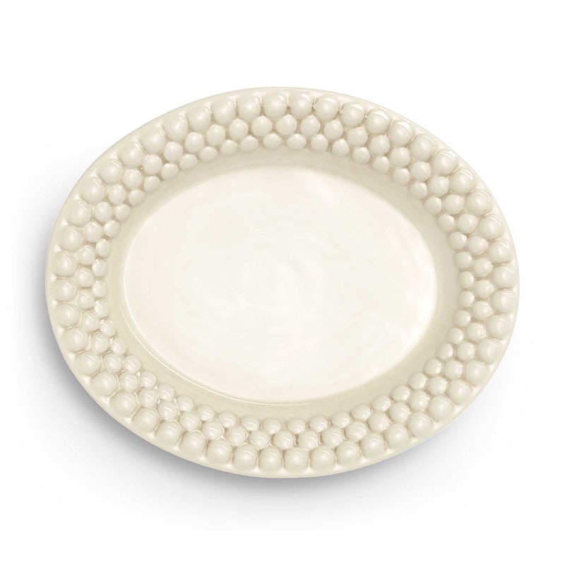 Bubbles Oval Tallerken 20cm, Sand
