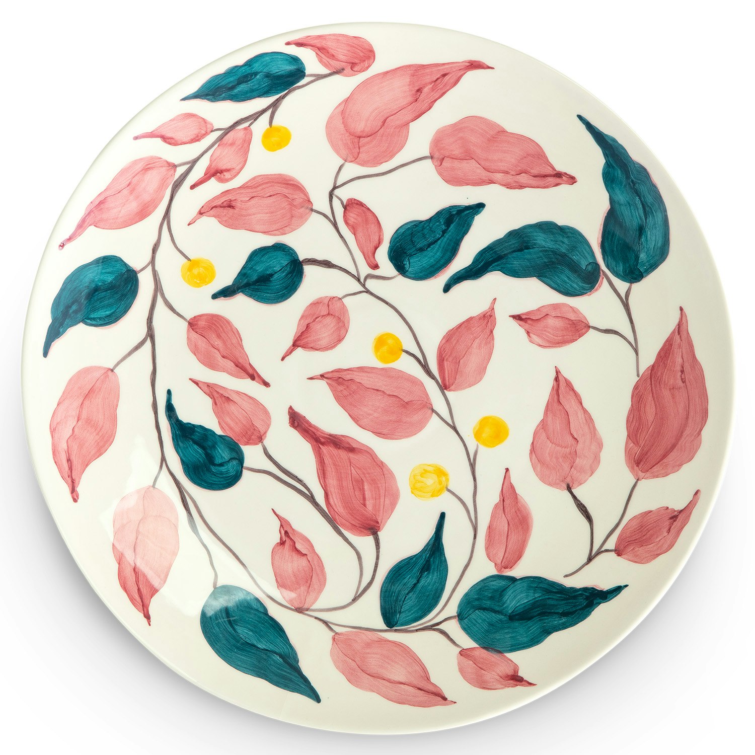 Mateus Flowers Serveringsfad Leaves 34 Cm - Serveringsfad Keramik Off-White - MSBF1013