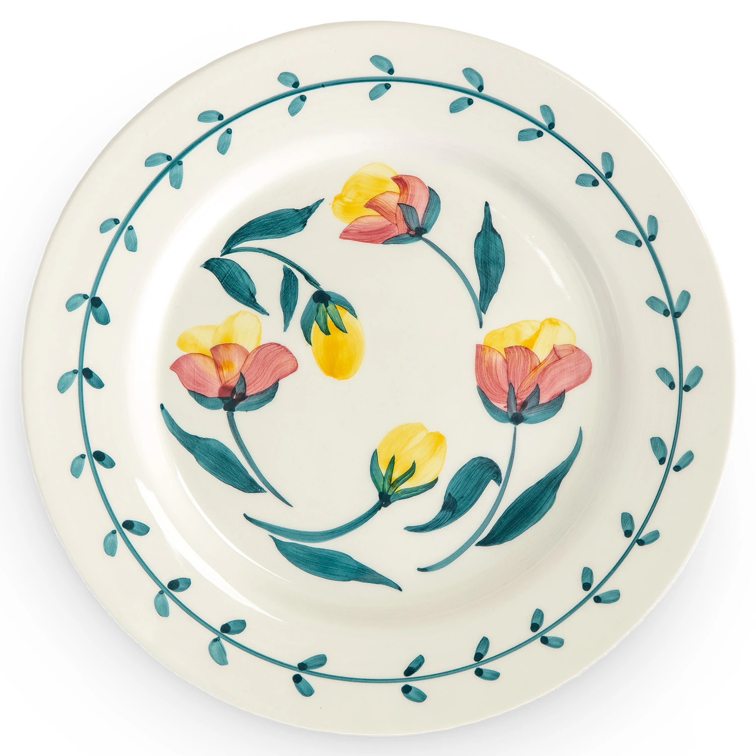 Mateus Flowers Tallerken Tulips 28 Cm - Middagstallerkner Keramik Off-White - MSBF15CE