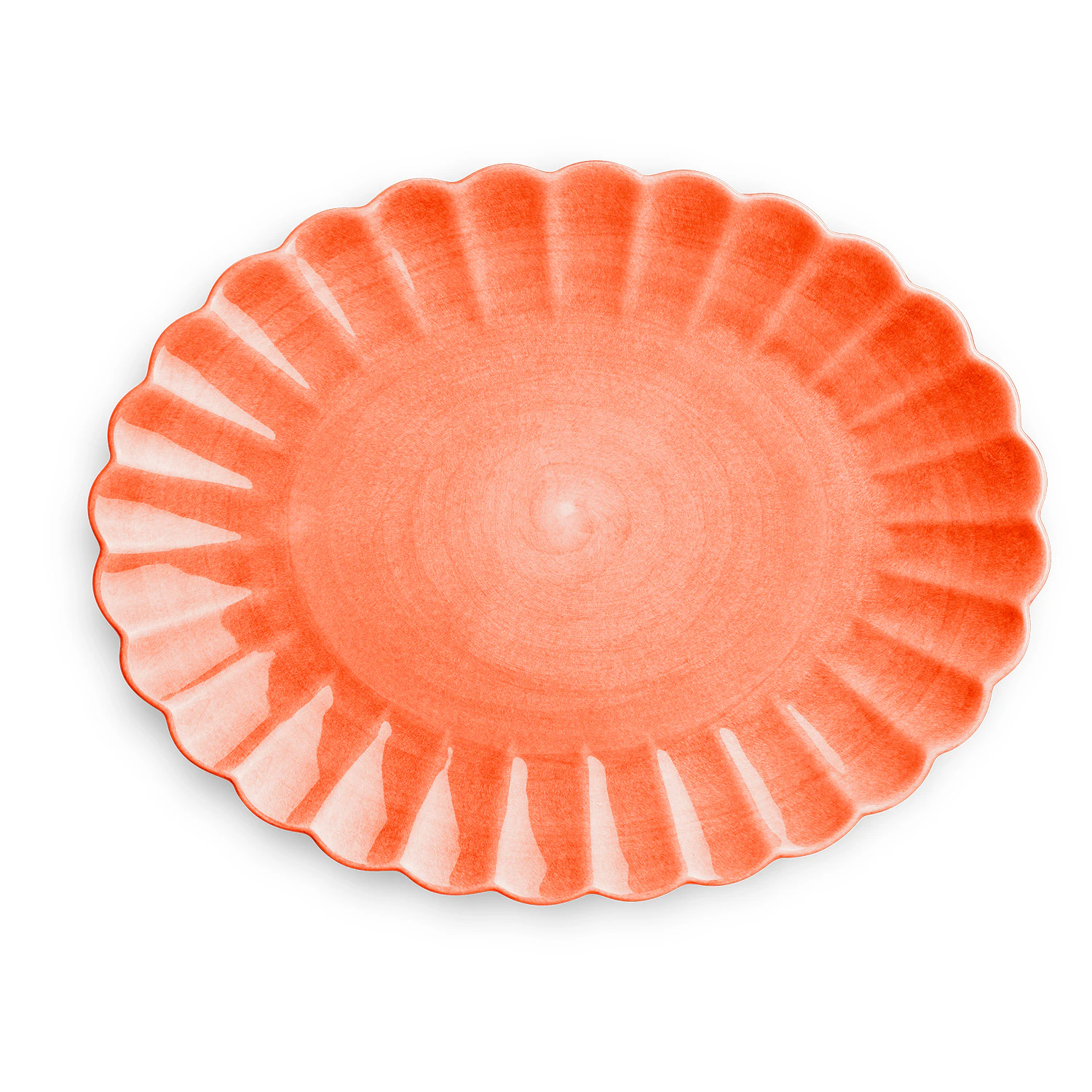 Mateus Oyster Fad 35x30 Cm - Serveringsfad Keramik Orange - EOR24D