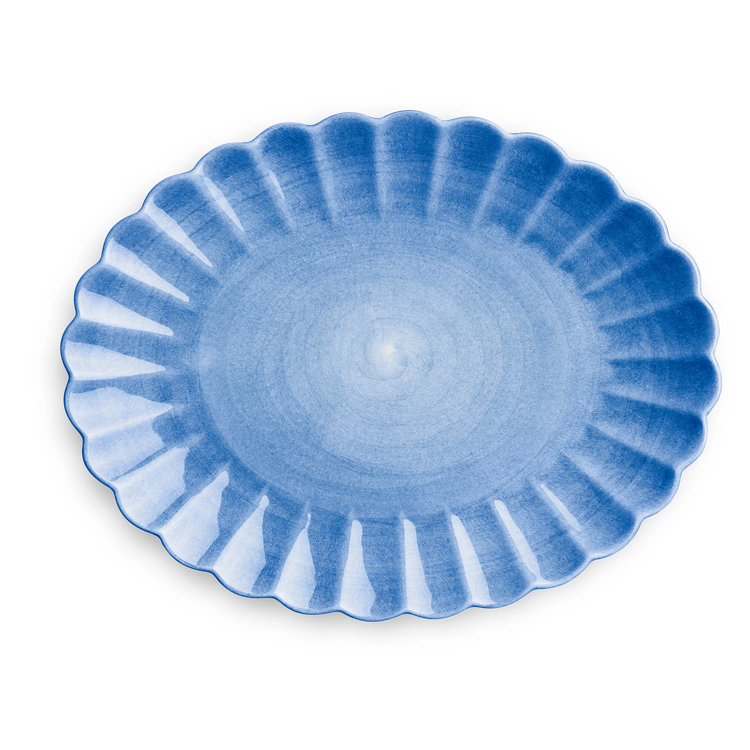 Mateus Oyster Fad 35x30 Cm t - Serveringsfad Keramik Lysebl&aring; - EOS24D