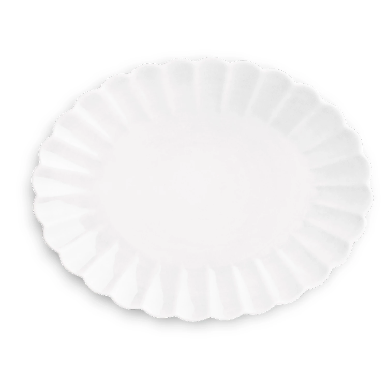 Mateus Oyster Fad 35x30 Cm t - Serveringsfad Keramik Hvid - EK24D