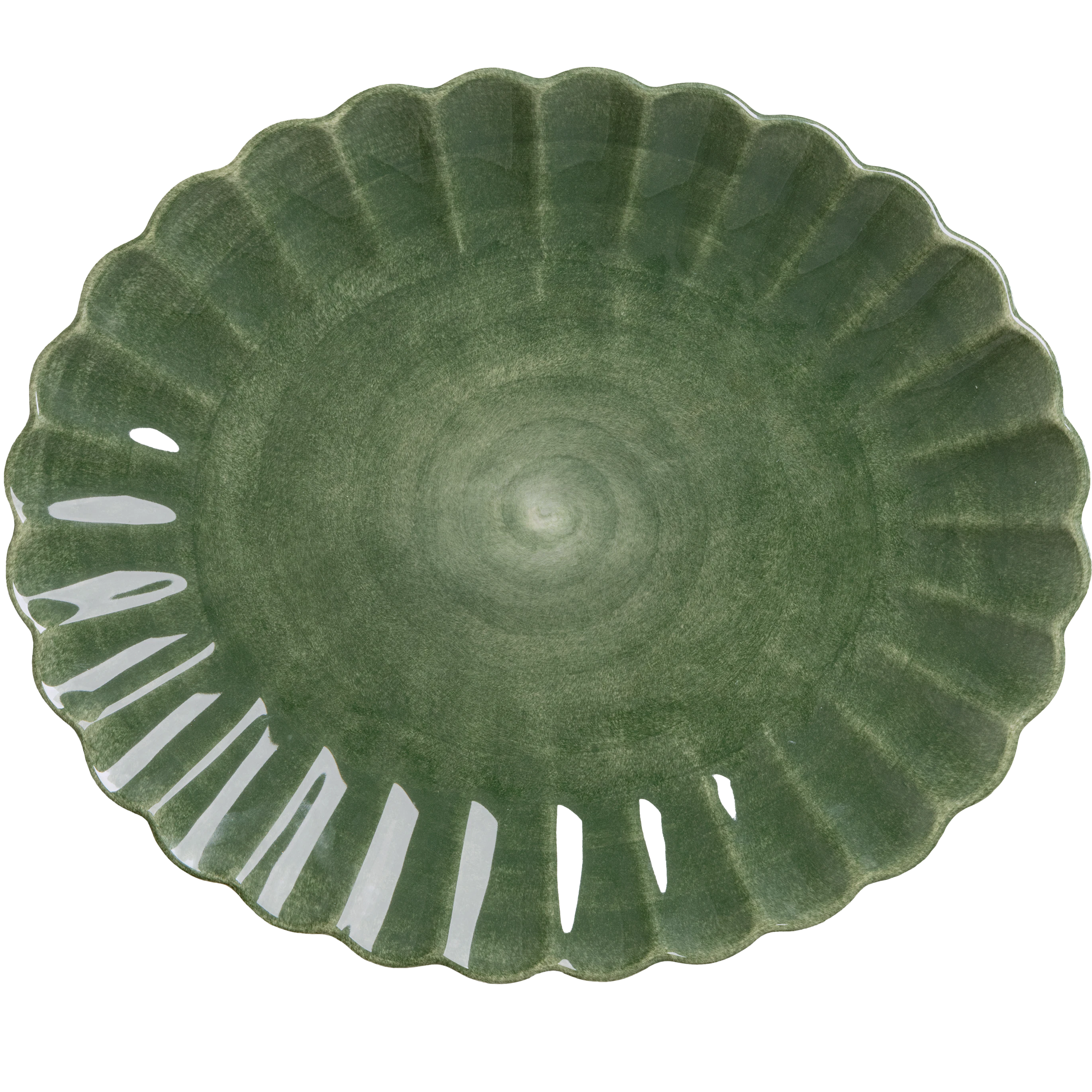 Mateus Oyster Fad 35x30 Cm t - Serveringsfad Keramik Skovgr&oslash;n - EFG24D