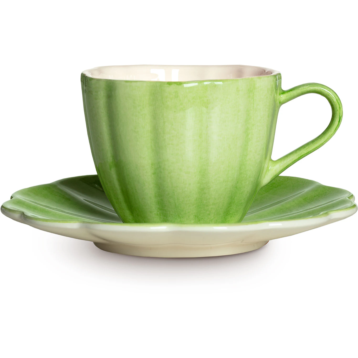 Mateus Oyster Kop Med Underkop 25 Cl - Kaffekopper Keramik Gr&oslash;n - EQ260H