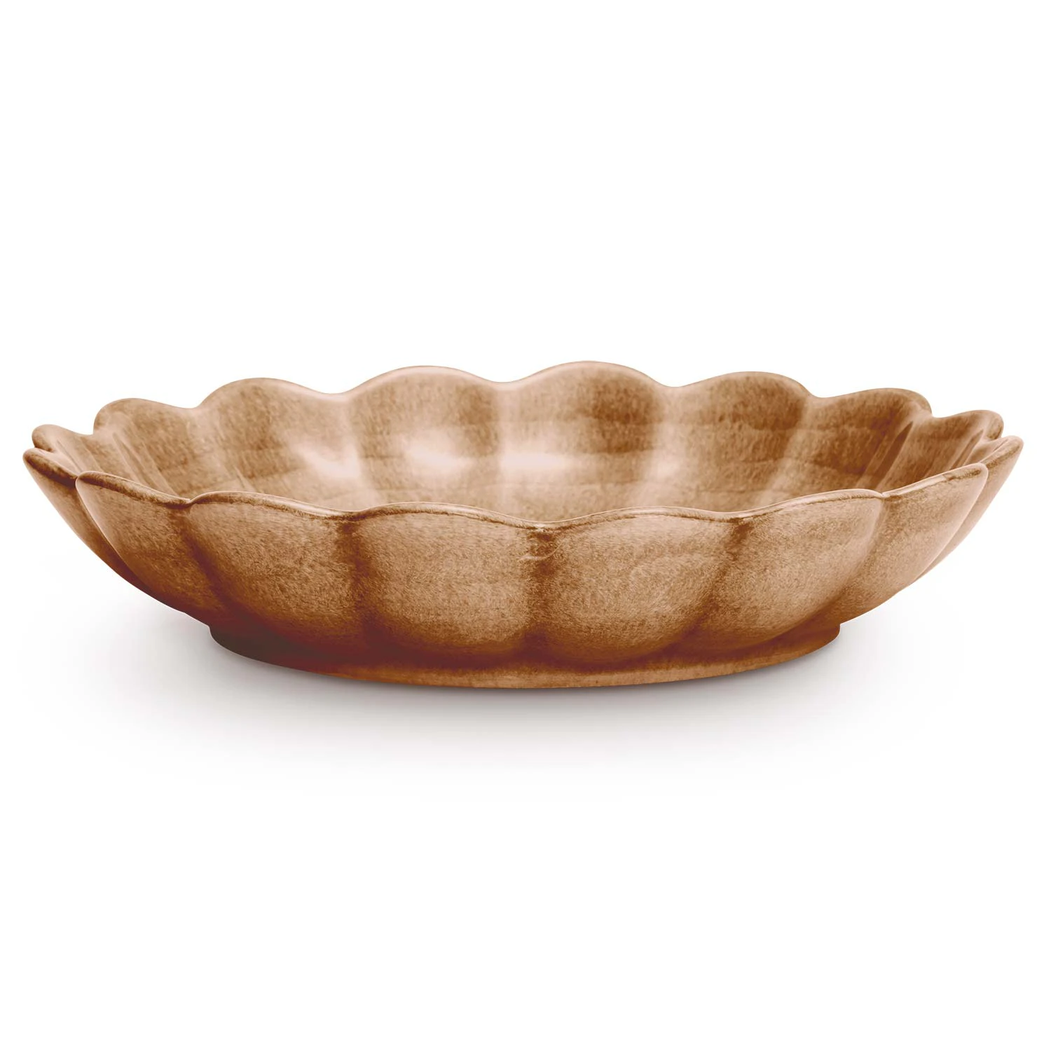 Mateus Oyster Sk&aring;l 24 Cm Cinnamon - Serveringssk&aring;le Keramik Kanel - ECN368