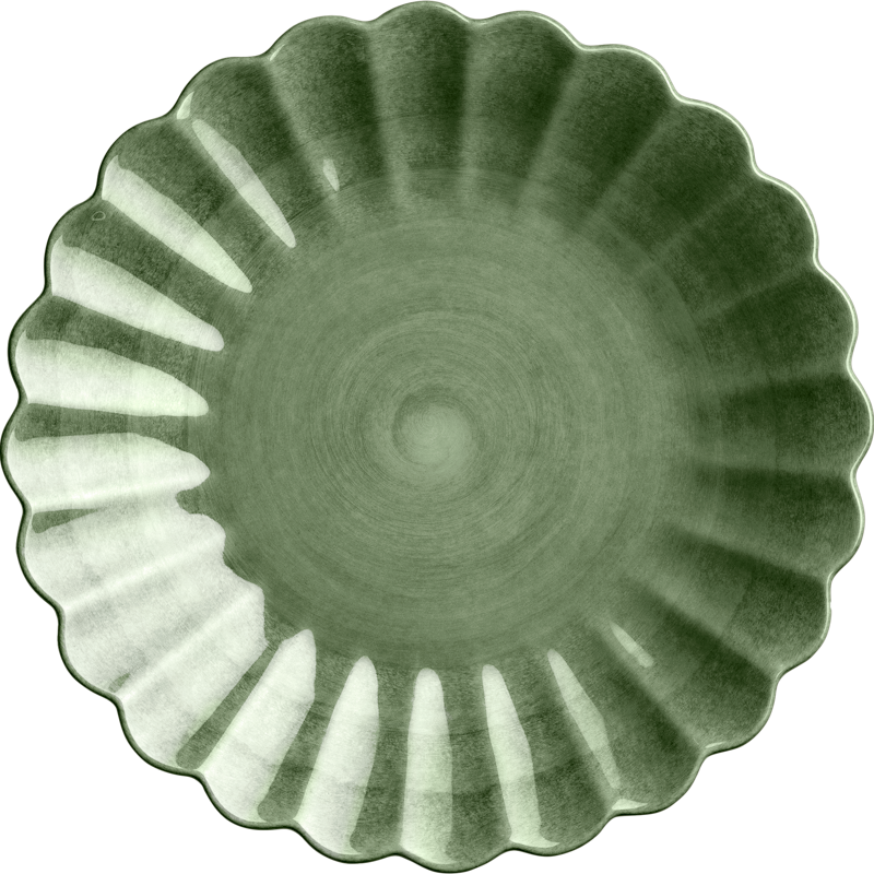 Oyster Tallerken 20 cm, Skovgrøn