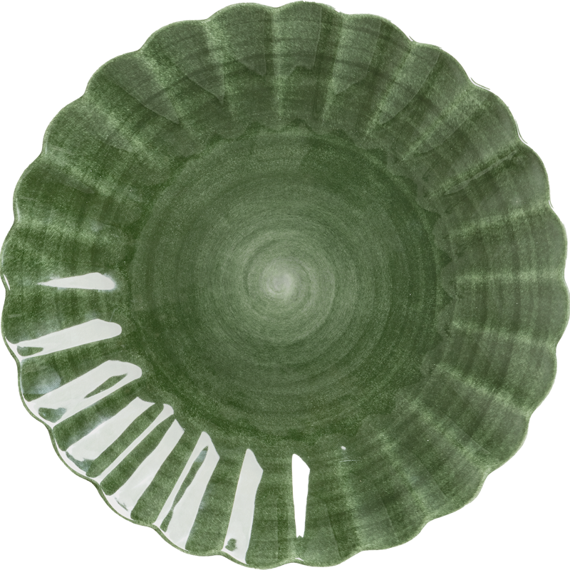 Oyster Tallerken 28 cm, Skovgrøn