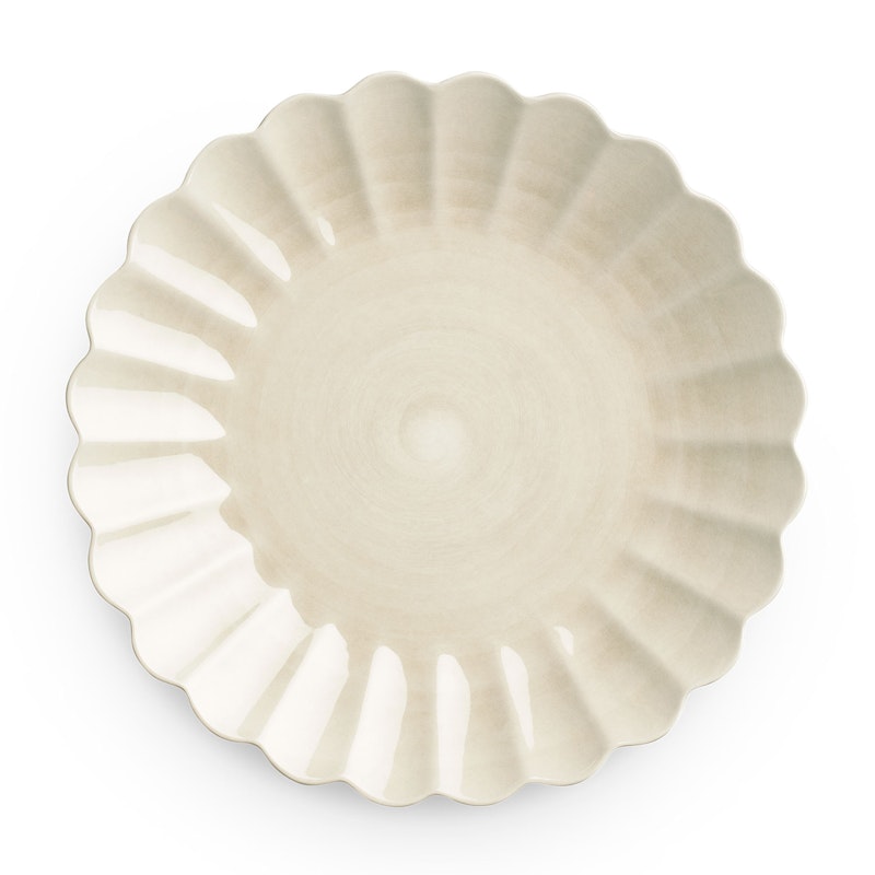 Oyster Tallerken, Sand, 28 cm