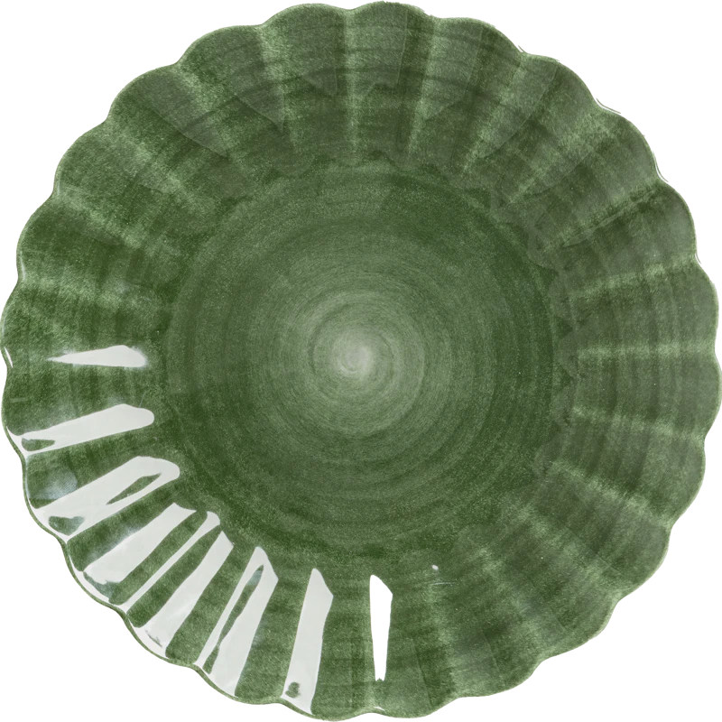 Oyster Tallerken 28 cm, Skovgrøn