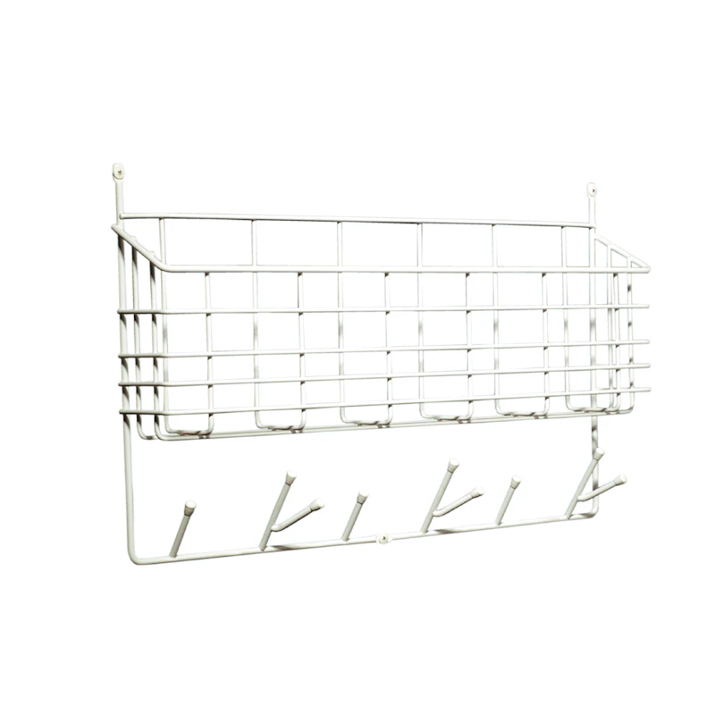 Mitten Shelf Kurv/Knager, Hvid