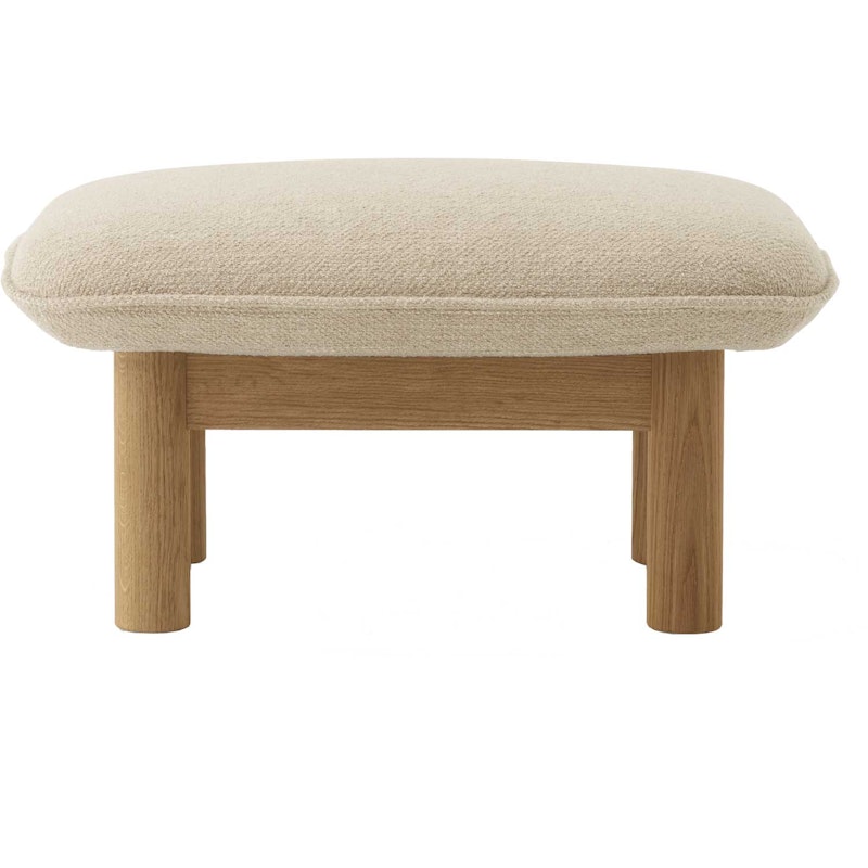 Brasilia Ottoman Naturlig Eg, Bouclé 02 Beige