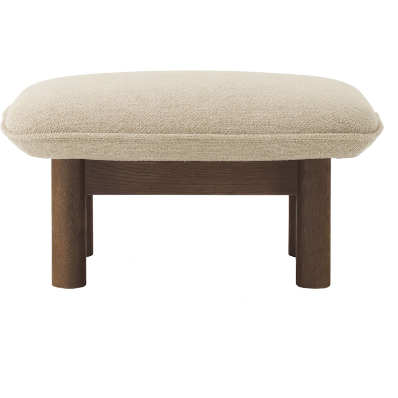 Brasilia Ottoman Mørkbejdset Eg / Bouclé 02 Beige