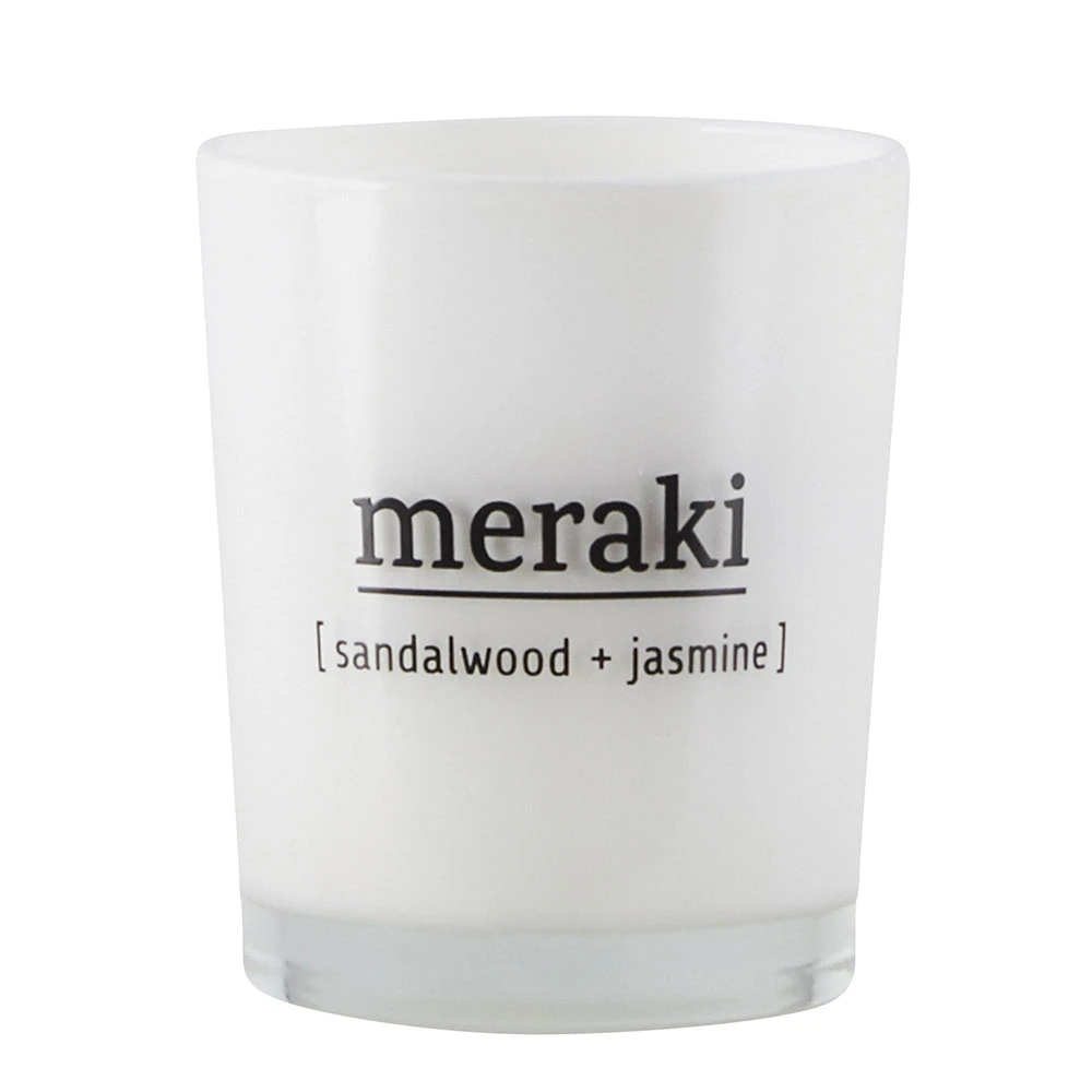Meraki Duftlys L Sandalwood & Jasmine - Duftlys Hvid - 308150021