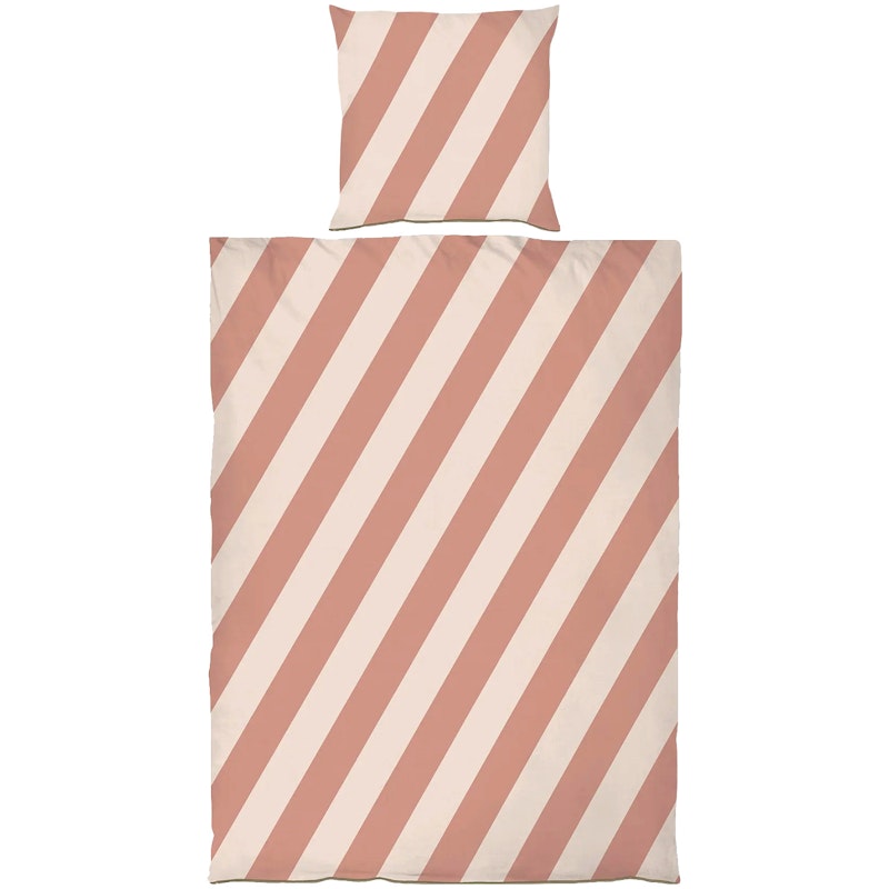 Diagonal Sengesæt 140x200 + 60x63 cm, Sand / Brick