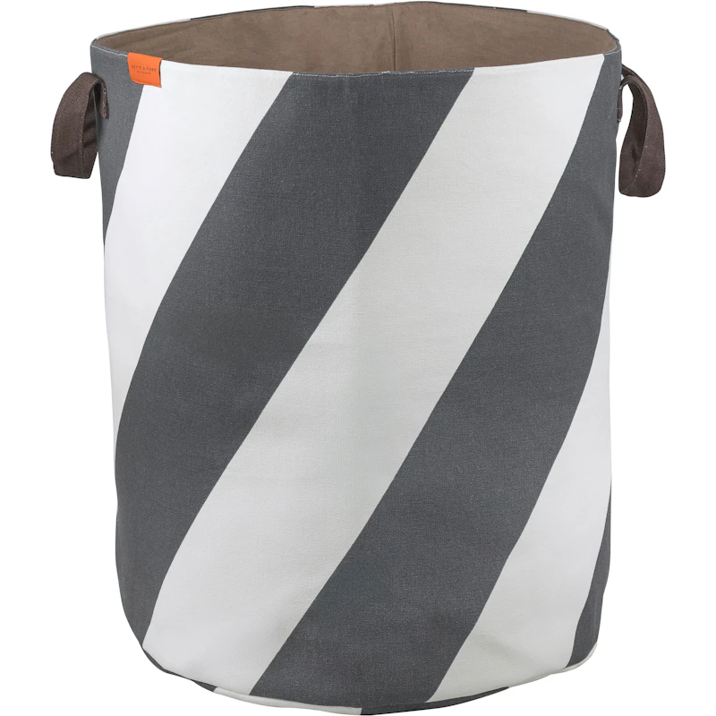 Diagonal Vasketøjskurv, Offwhite / Mørkegrå