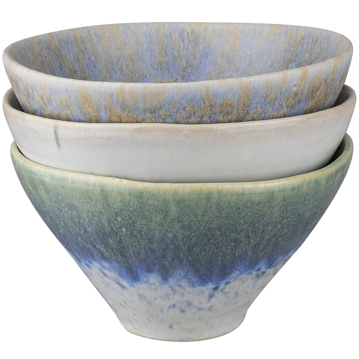 Mette Ditmer Elements Sk&aring;l &Oslash;12 Cm 3-pak - Serveringssk&aring;le Stent&oslash;j Bl&aring; - ELEBOS70