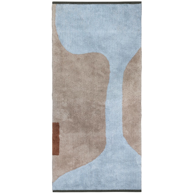 Figura Tæppe 70x150 cm, Lyseblåt