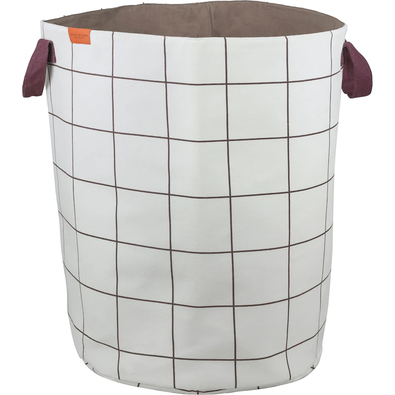 Mesh Vasketøjskurv, Offwhite / Brun