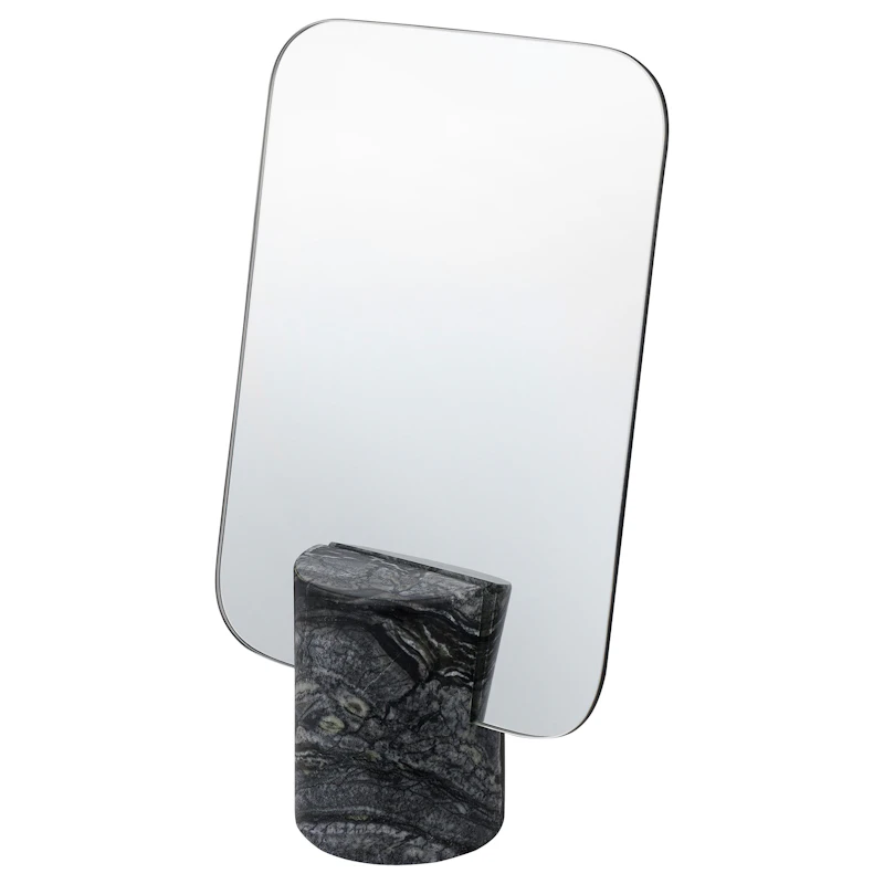 Marble Mirror, Black / Grey