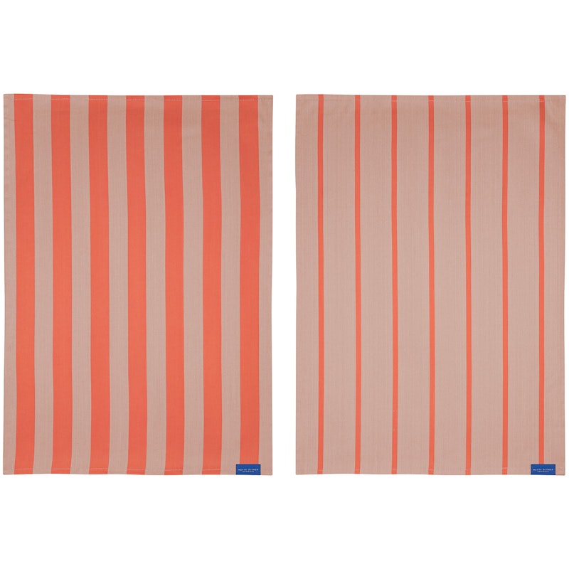 STRIPES Viskestykke 2-pak 50x70 cm, Latte