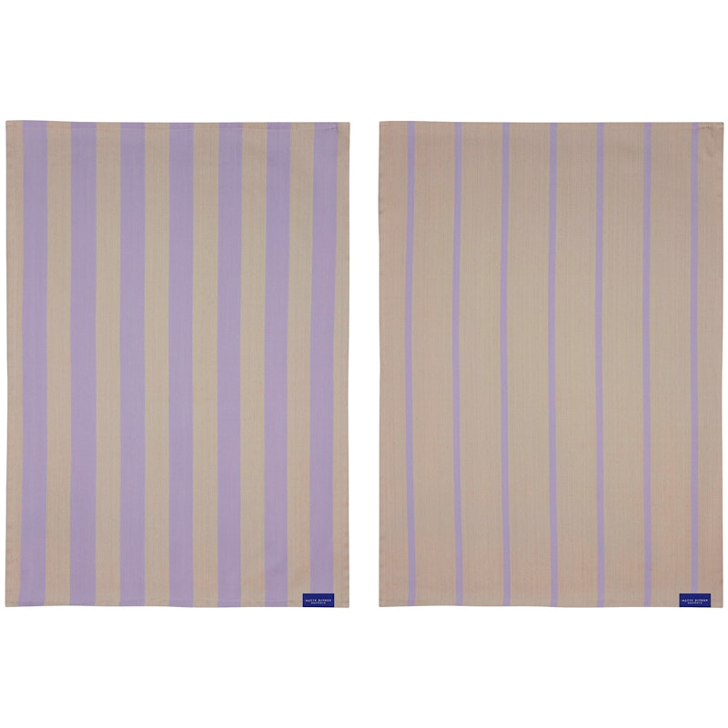 STRIPES Viskestykke 2-pak 50x70 cm, Sand