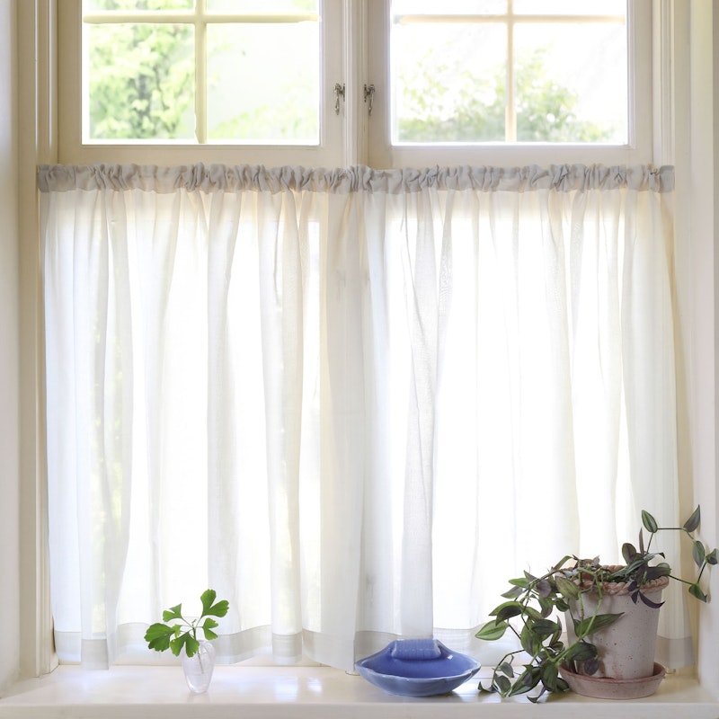 Grace Café Curtain Double Width 290x85 cm, Nature