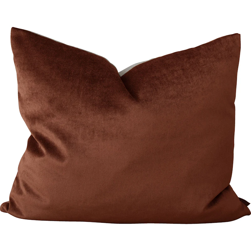 Focus Recycling Linen/Velvet Pude 50x60 cm, Rustrød