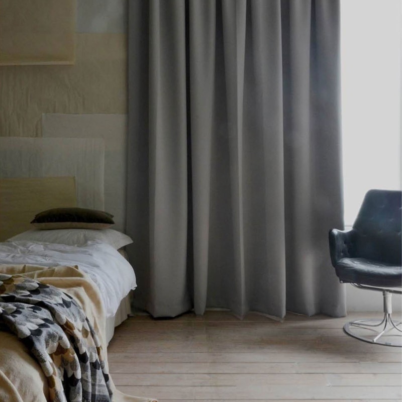 Mørklægningshotelgardin Dobbelt Bredde 290x270 cm, Gråt